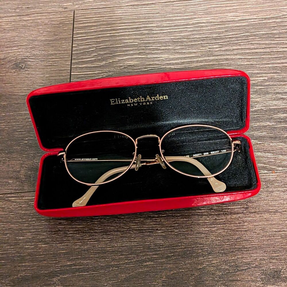 Elizabeth Arden AS271 Women’s Gold Oval Metal Eyeglass Frames 50-20-140
